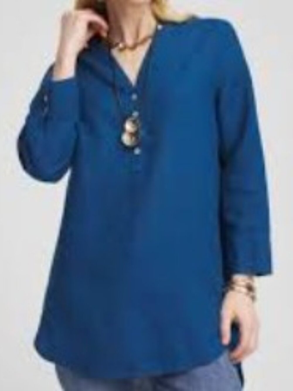 Chico's No Iron Linen Tunic - Size 2
